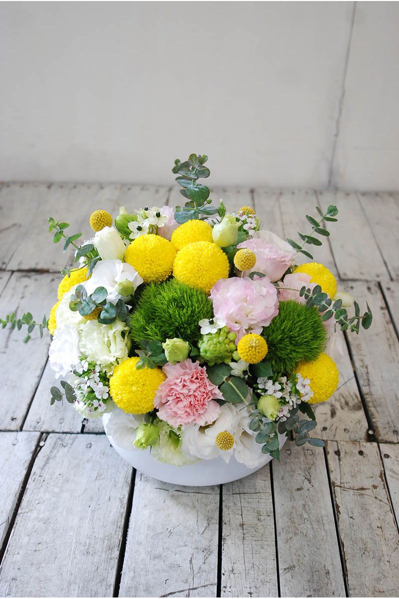 橙色系歡欣盆花 Bright floral